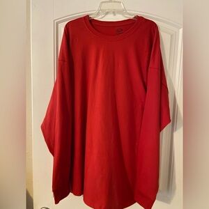 Men’s Fruit of the Loom Red Long Sleeve 3X/4X T-Shirt NWOT